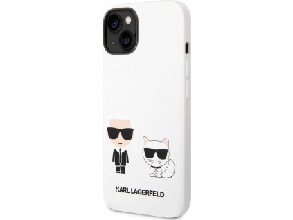 Karl Lagerfeld Liquid Silikónový Kryt pre iPhone 14, Biely