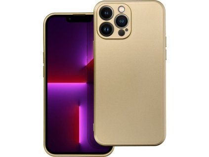 Metalický kryt pre Apple iPhone 13 Pro Max, Forcell, Zlatý