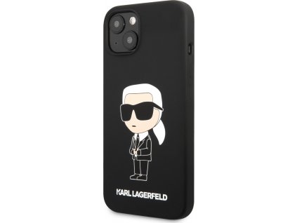 Karl Lagerfeld Silikónový Kryt pre iPhone 13, Čierny