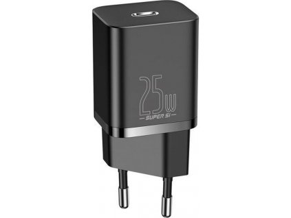 Baseus Nabíjací adaptér TZCCSUP-L01 USB-C 25W + USB-C kábel 1m, Čierny