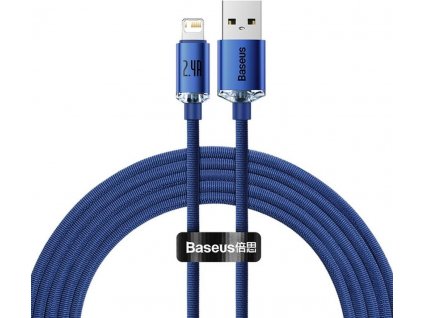 Baseus Crystal Shine CAJY000003 Dátový kábel USB / Lightning 20W 1.2m, Modrý