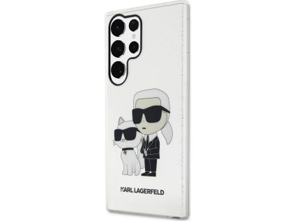 Karl Lagerfeld IML Glitter Kryt pre Samsung Galaxy S23 Ultra, Transparentný