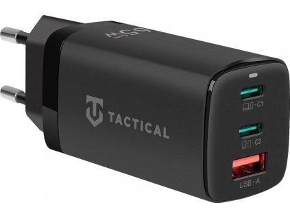 Tactical FlashBang GaN Nabíjačka USB-A / 2xUSB-C 65W, Čierna