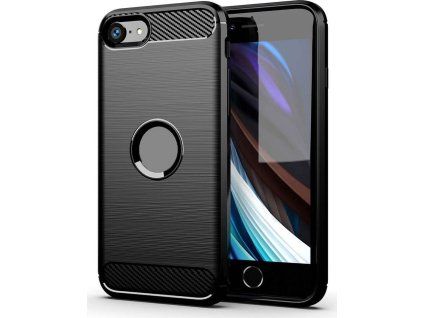 Carbon kryt pre Apple iPhone 7 / 8, Čierny