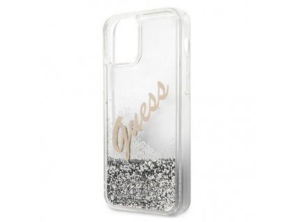 eng pl Guess GUHCP12SGLVSSI iPhone 12 mini 5 4 quot silver silver hardcase Glitter Vintage Script 68763 7