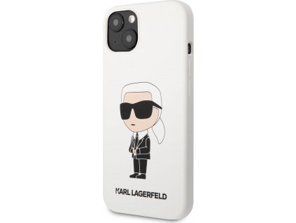 Karl Lagerfeld Silikónový kryt pre iPhone 13, Biely