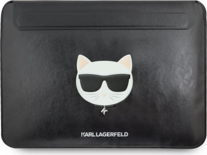 Karl Lagerfeld Choupette Head Embossed Puzdro na notebook 16", Čierne