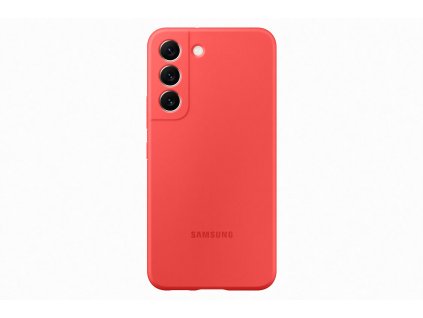 Originál Silikónový kryt pre Samsung Galaxy S22, Červený
