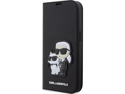 Karl Lagerfeld Saffiano Puzdro pre iPhone 13 Pro Max, Čierne