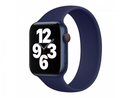 coteetci liquid silicone band 160 mm for apple watch 42 44 mm midnight blue 1