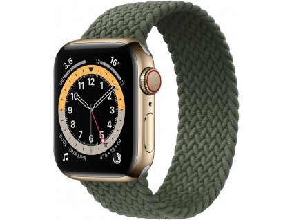 coteetci nylonovy pleteny remienok 161 mm pre apple watch 38 40 mm zeleny i431295