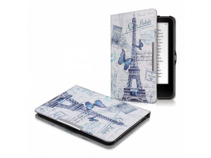Flipové púzdro s dizajnom Eiffelova veža/motýľ pre iPad Air 2