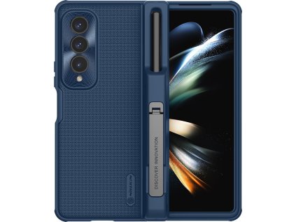 Nillkin Super Frosted Kryt s držiakom na S Pen pre Samsung Galaxy Z Fold 4, Modrý