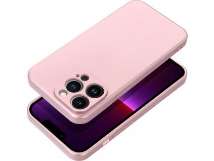 Metalický kryt pre Apple iPhone 15 Pro Max, Ružový