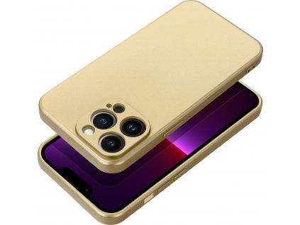 Metalický kryt pre Apple iPhone 15 Pro Max, Zlatý