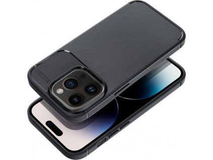 Carbon Premium kryt pre Apple iPhone 15 Pro, Čierny