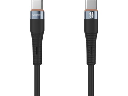 Nillkin Flowspeed Liquid Silikónový Kábel USB-C / USB-C 1,2m 60W, Čierny