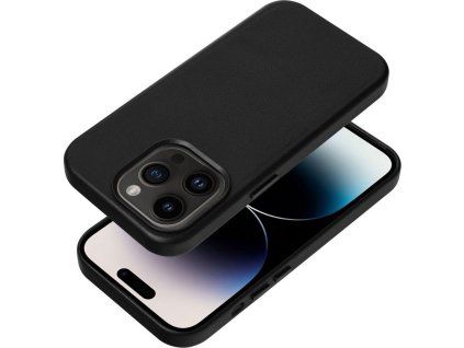 Kožený kryt s MagSafe pre Apple iPhone 15 Pro, Čierny