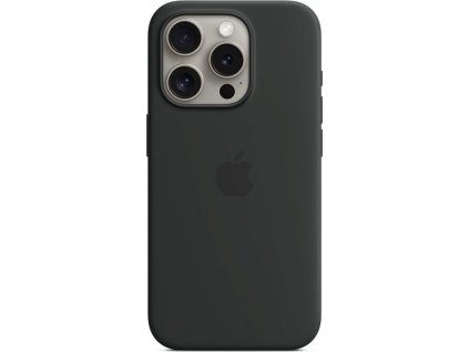 Originál Silikónový kryt s MagSafe pre iPhone 15 Pro Black, MT1A3ZM/A