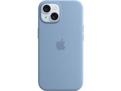 Originál Silikónový kryt s MagSafe pre iPhone 15 Winter Blue, MT0Y3ZM/A