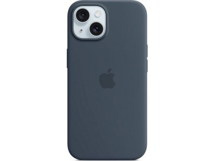 Originál Silikónový kryt s MagSafe pre iPhone 15 Storm Blue, MT0N3ZM/A