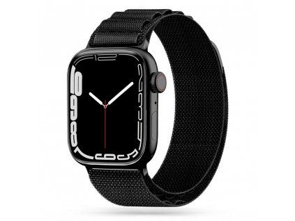 Nylon PRO remienok pre Apple Watch 44/45/49mm, Tech-Protect, Čierny