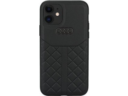 Audi Genuine Kožený kryt pre iPhone 12/12 Pro, Čierny