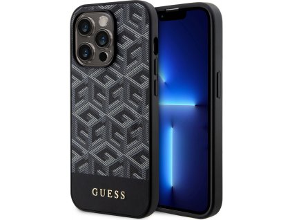 Guess G Cube MagSafe Kryt pre iPhone 15 Pro Max, Čierny
