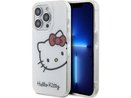 Hello Kitty IML Head Logo Kryt pre iPhone 15 Pro Max, Biely