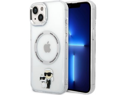 Karl Lagerfeld IML Karl and Choupette Kryt s MagSafe pre iPhone 15, Transparentný