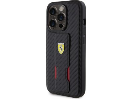 Ferrari Carbon Kryt pre iPhone 15 Pro Max, Čierny