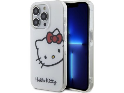 Hello Kitty IML Head Logo Kryt pre iPhone 15 Pro, Biely