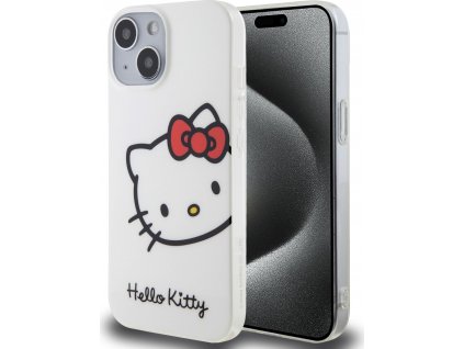 Hello Kitty IML Head Logo Kryt pre iPhone 15, Biely