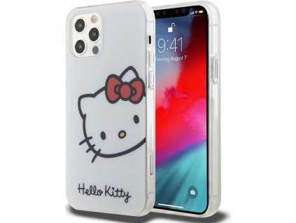 Hello Kitty IML Head Logo Kryt pre iPhone 12 / 12 Pro, Biely