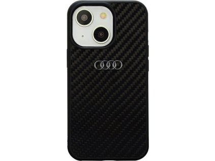 Audi Carbon Fiber Kryt pre iPhone 14, Ćierny