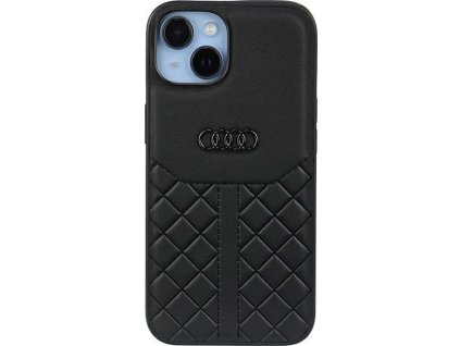 Audi Genuine Kožený Kryt pre iPhone 14, Čierny