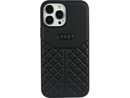 Audi Genuine Kožený Kryt pre iPhone 13 / 13 Pro, Čierny