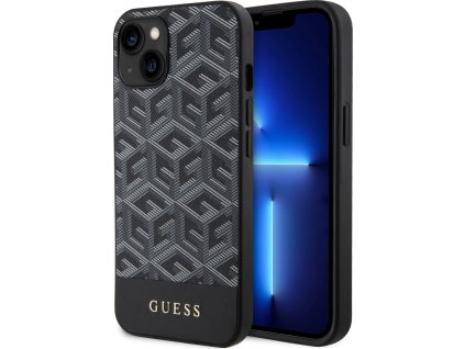 Guess G Cube Kryt s MagSafe pre iPhone 15, Čierny