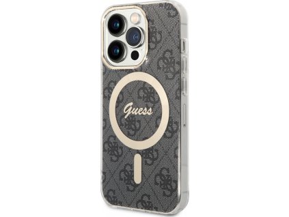 Guess IML 4G MagSafe Kryt pre iPhone 15 Pro, Čierny