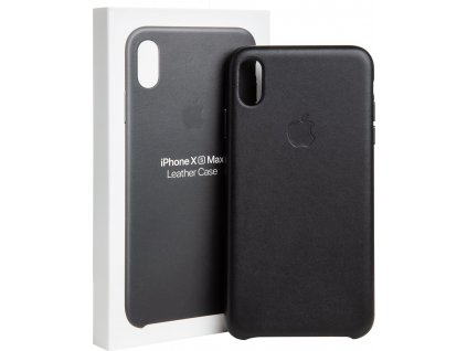 Originál Kožený Kryt pre iPhone XS Max Black, MRWT2ZM/A