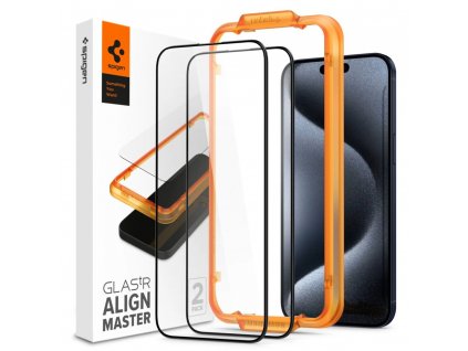 Spigen 5D Ochranné sklo pre iPhone 15 Pro (2ks)