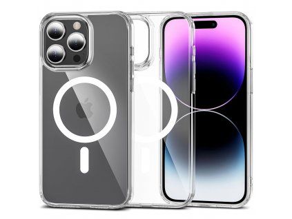 Hybrid kryt s MagSafe pre Apple iPhone 15 Pro Max, Tech-Protect, Transparentný