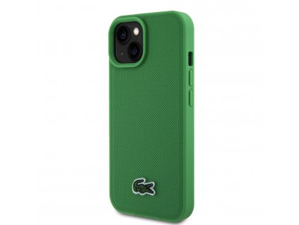Lacoste Iconic Petit Pique Woven Kryt s MagSafe pre iPhone 15, Zelený