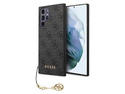 Originál Guess GUHCS24LGF4GGR Kryt pre Samsung Galaxy S24 Ultra, Čierny