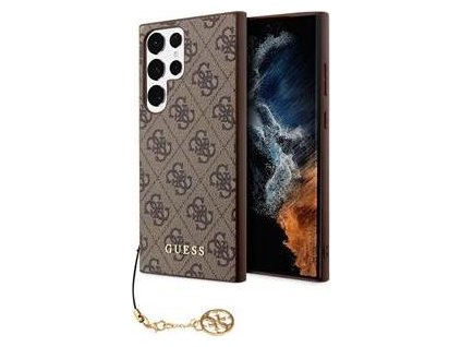 Originál Guess GUHCS24LGF4GBR Kryt pre Samsung Galaxy S24 Ultra, Hnedý