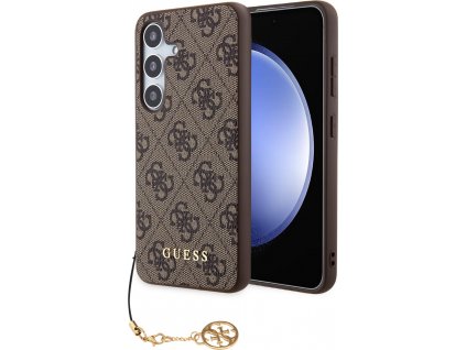 Originál Guess GUHCS24SGF4GBR Kryt pre Samsung Galaxy S24, Hnedý