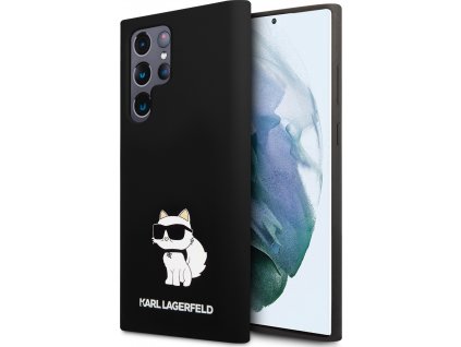 Karl Lagerfeld Liquid Choupette NFT Silikónový Kryt pre Samsung Galaxy S24 Ultra, Čierny