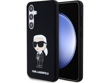 Karl Lagerfeld Liquid Ikonik NFT Silikónový Kryt pre Samsung Galaxy S24, Čierny