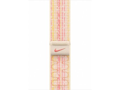 Remienok pre Apple Watch 45mm Starlight/Pink Nike Sport, Ružový