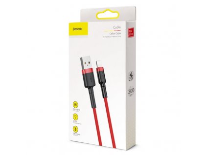 kabel usb lightning baseus cafule cable nylonowy qc3 0 2a 3m czerwony 518036953156296299
